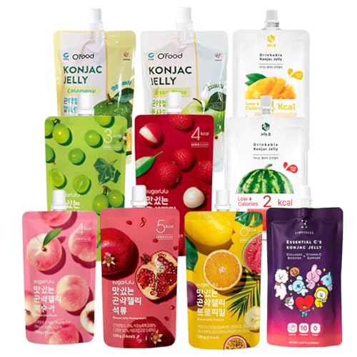 EasyCookAsia Surprise Konjak Getränk 10er Probeset | 10 x 150g | Vielfältige Geschmackserlebnisse | Kalorienarm | Zuckerfrei | Keto-Freundlich | Glutenfrei | Ideal für Diät | Zufälliger Versand