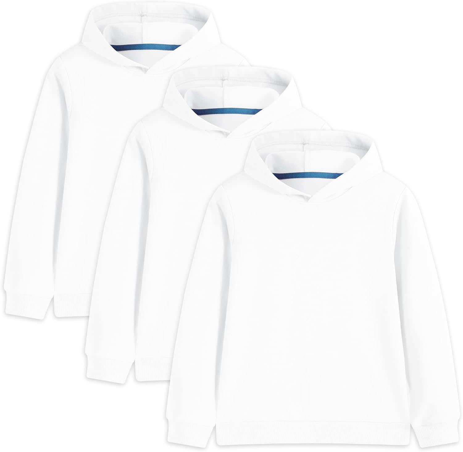 3 Pack Cotton Kids Hoodies Light Weight Sweatshirts (Thin) Boys Girls Fall Spring Long Sleeve Pullover Toddlers Tops
