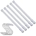 Produktbild HAOYUNTE 5 STÜCKE kleine spannungsvorhangstangen Einstellbare vorhangstange 15,7-27,5 Zoll(40-70 cm) Für DIY Projekte Küche,Badezimmer,Schrank,Kleiderschrank,Fenster,bücherregal