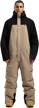 GSOU SNOW Ski Suit Men Snowsuit One Piece Ski Outfits Jumpsuit Jackets