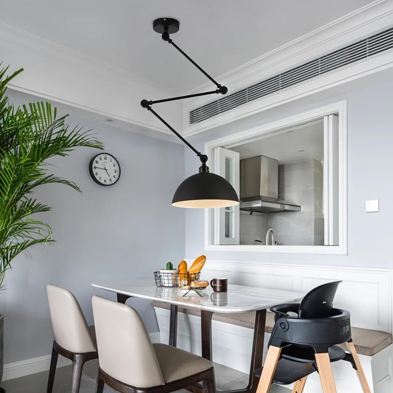 Plafonnier LED design nordique réglable salon chambre noir