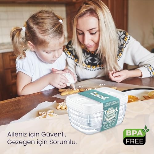 Hobby Life Trend 3'lü Dikdörtgen Saklama Seti – Modern, İstiflenebilir ve Gıda Dostu Mutfak Organize