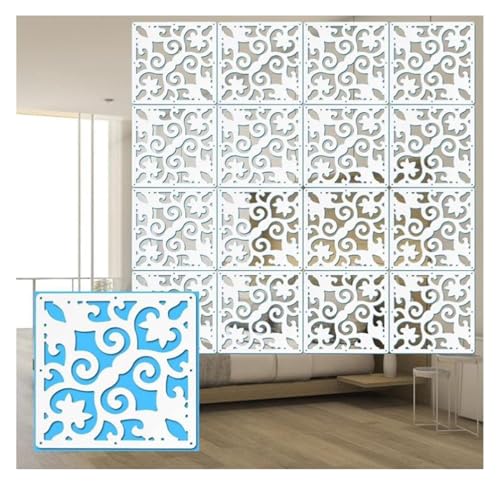 HKSDKABOP Colgar la Pantalla de separación de la habitación, Panel Divisor de ambientes Colgante de Madera y plástico, 29 x 29 cm o 39 x 39 cm, Varios tamaños.(39x39cm,30Pcs)