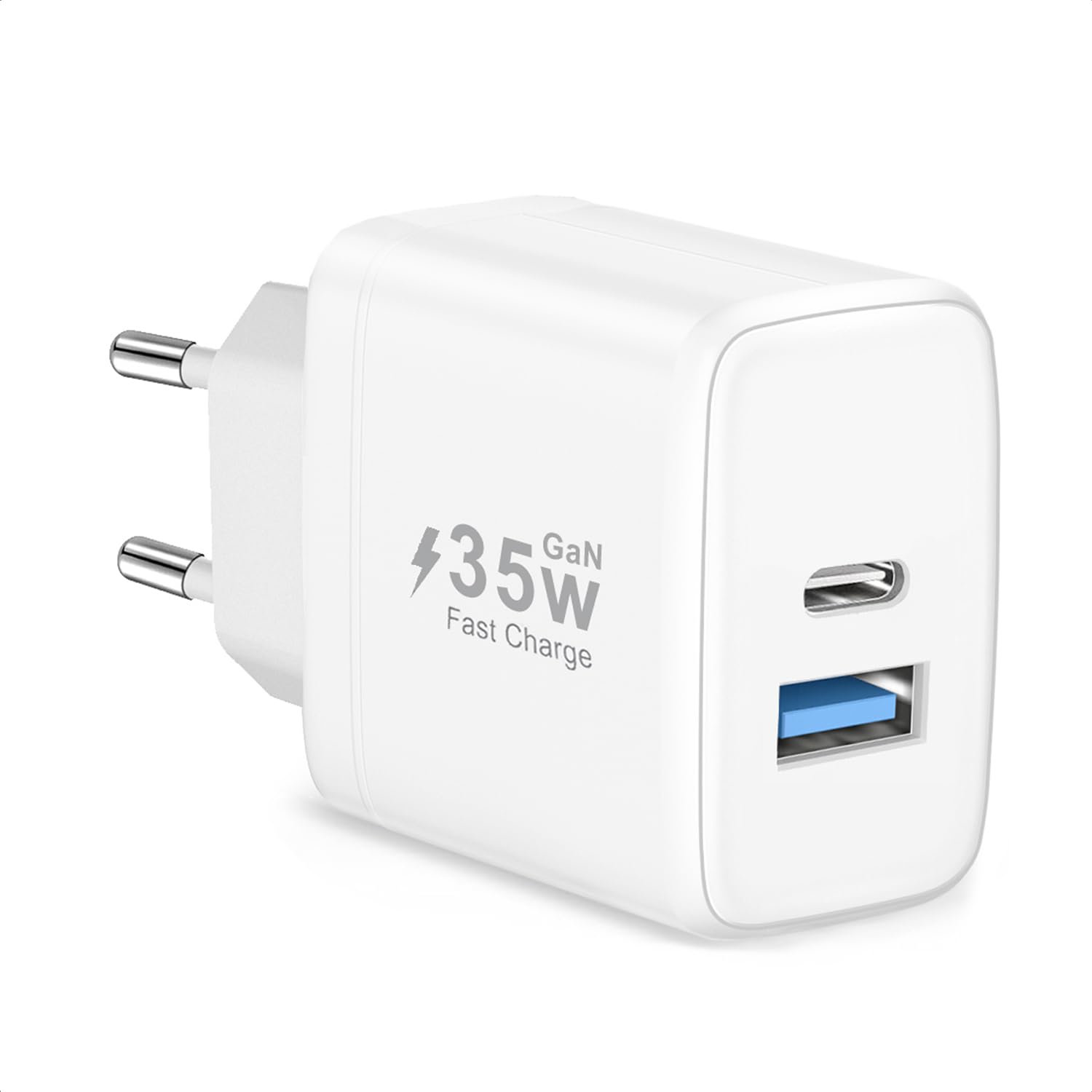 USB C Ladegerät,35W 2 Port Schnellladegerät PD 3.0 Power Adapter USB C Netzteil für iPhone 16 15 14 13 12 11 Pro Max Plus Mini/SE 2020/XS/8/7,iPad,Samsung,Handy Stecker Ladestecker Charger Netzstecker