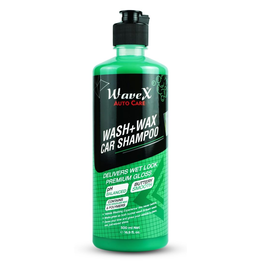 Wavex Wash and Wax Car Shampoo 500ml Gives Wet Look Shine,Buttery Smooth Feel, pH Neutral - Leaves no Water Spots-image-17