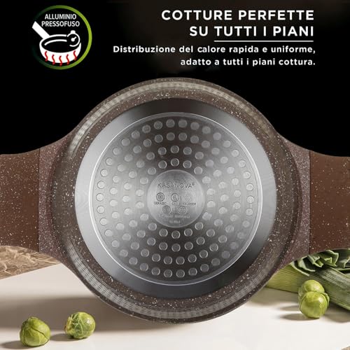 Casserole induction KASANOVA 28 cm avec couvercle inox