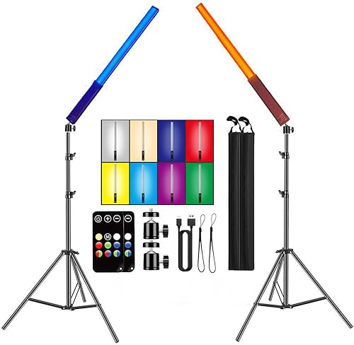 Varita de luz para fotografía, tubo RGB, luz para fotografía, luces RGB, iluminación de video para filmación, transmisión, barra de luz LED