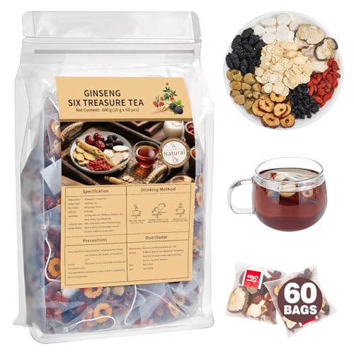 Kidney Tea Formula Ginseng Six Treasure Tea 60 Bags