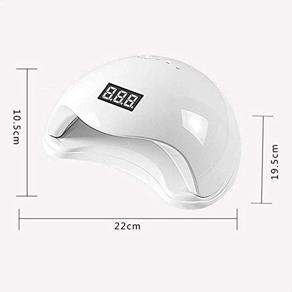 FAXIOAWA Macchina per fototerapia Bianca, Lampada per Unghie Professionale da 48 W, Lampada per polimerizzazione delle Unghie