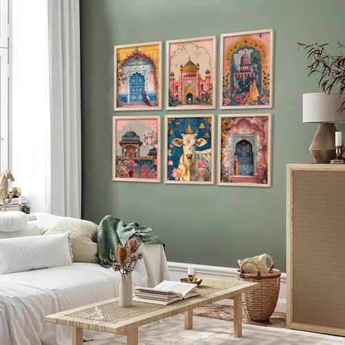 Image of kotart Madhubani Art Paintings with Frame for Home Decoration- Painting for Wall Decoration - Traditional Framed Painting for Living Room Bedroom Office Decor - (19X25 inch, C)