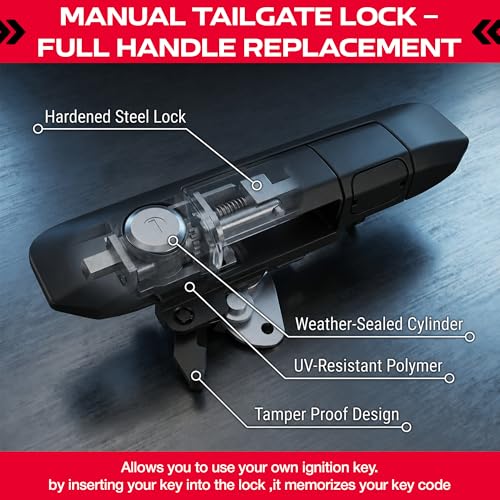 Image of Pop & Lock PL5500 Tacoma Tailgate Lock Handle Replacement, 2005-2015