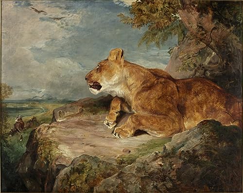 Peinture la lionne John Frederick Lewis deco murale salon