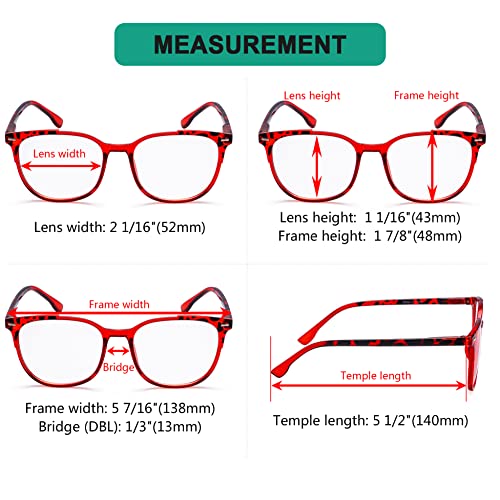 Image of Eyekepper Ladies Reading Glasses - 4 Pack Large Square Readers for Women