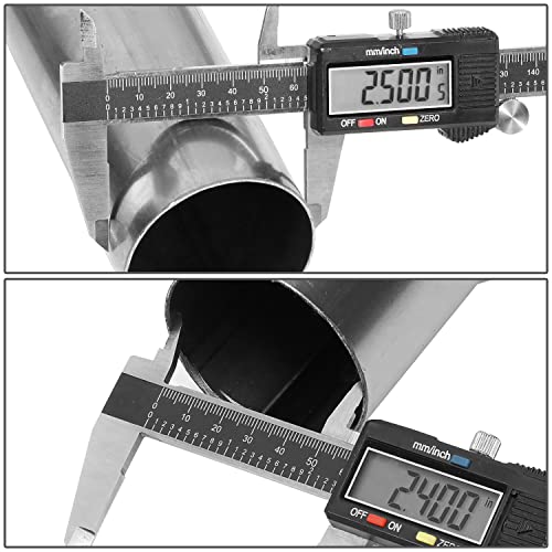 Image of DNA MOTORING ZTL-25RAW-8P 8 Pcs 2.5 Inches Mild Steel DIY Custom Exhaust Tubing Mandrel Bend Pipe Straight & U-Bend Kit, Universal Fit