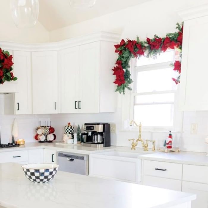 Miniatura 2 de Haute Decor Guirnalda de Pascua de Navidad de 6 pies con 50 luces blancas suaves y temporizador integrado a pilas