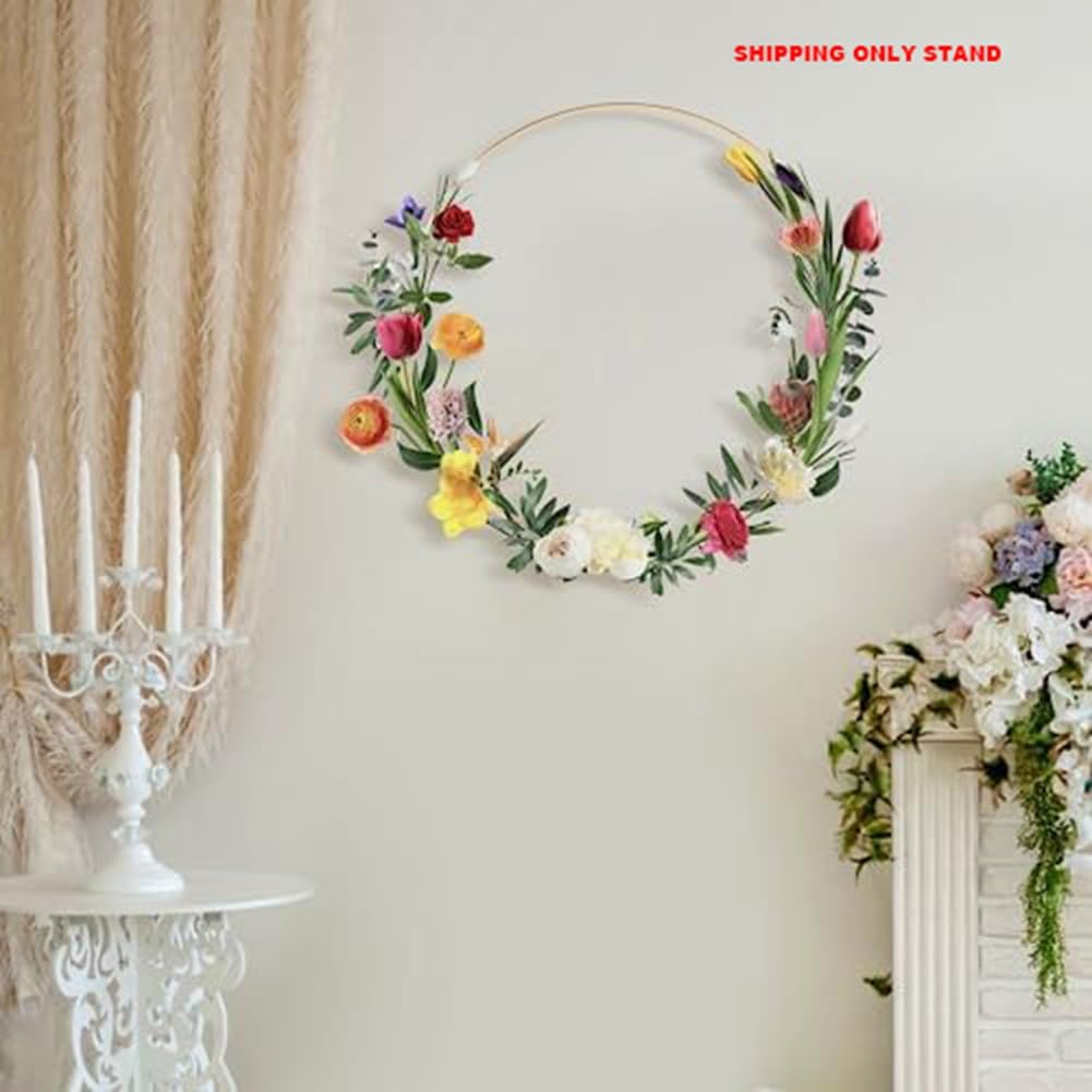 20 centros de mesa florales con soportes, anillos de metal de 30,5 cm para mesa, boda, Navidad, colgar en la pared