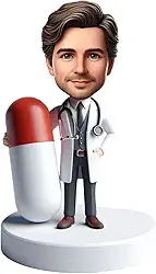 Doutor que segura pílulas personalizadas - Médico brincalhão com tablet gigante de medicina - presente divertido para farmacêuticos e estudantes de medicina