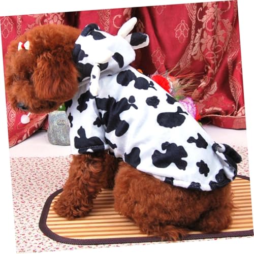 Disfraz para perro con diseño de vaca talla XS miniatura 4