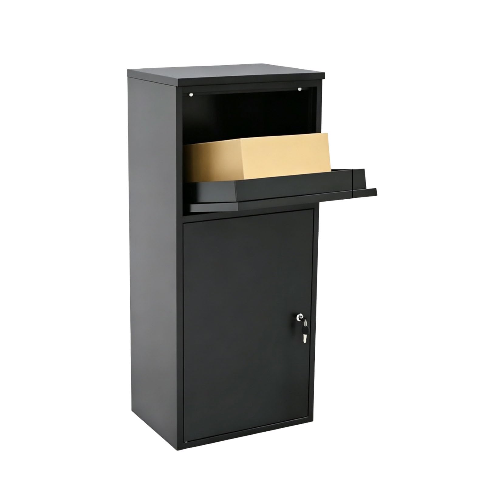 Metal Mailbox for Parcel, Storage Box for Packages and Mail, Wall-mounted