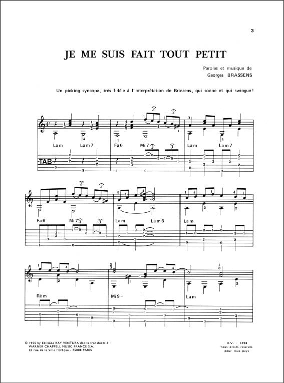 16 chansons en tablatures. Per chitarra. Spartito