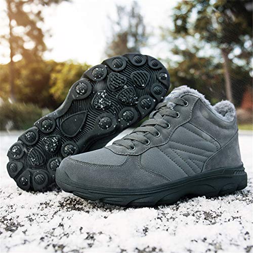 Image of UPSOLO Mens Winter Trekking Backpacking Snow Boots Water Resistant Shoes Anti-Slip Fully Fur Lined Casual Lightweight Hiking Boot