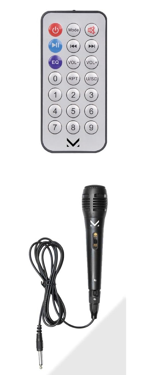 Majestic FIRE 12 – Speaker bluetooth, Luci LED multicolore, ingressi USB/microSD/AUX-IN/MIC, Microfono a filo incluso, Batteria ricaricabile, TWS, Maniglia per il trasporto