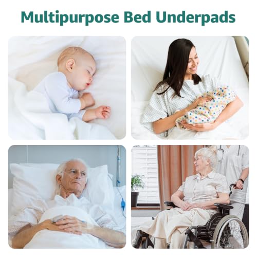 Image of Incontinence Bed Pads Washable with 8 Handles for Bedridden Care, 34 inchx52 inch