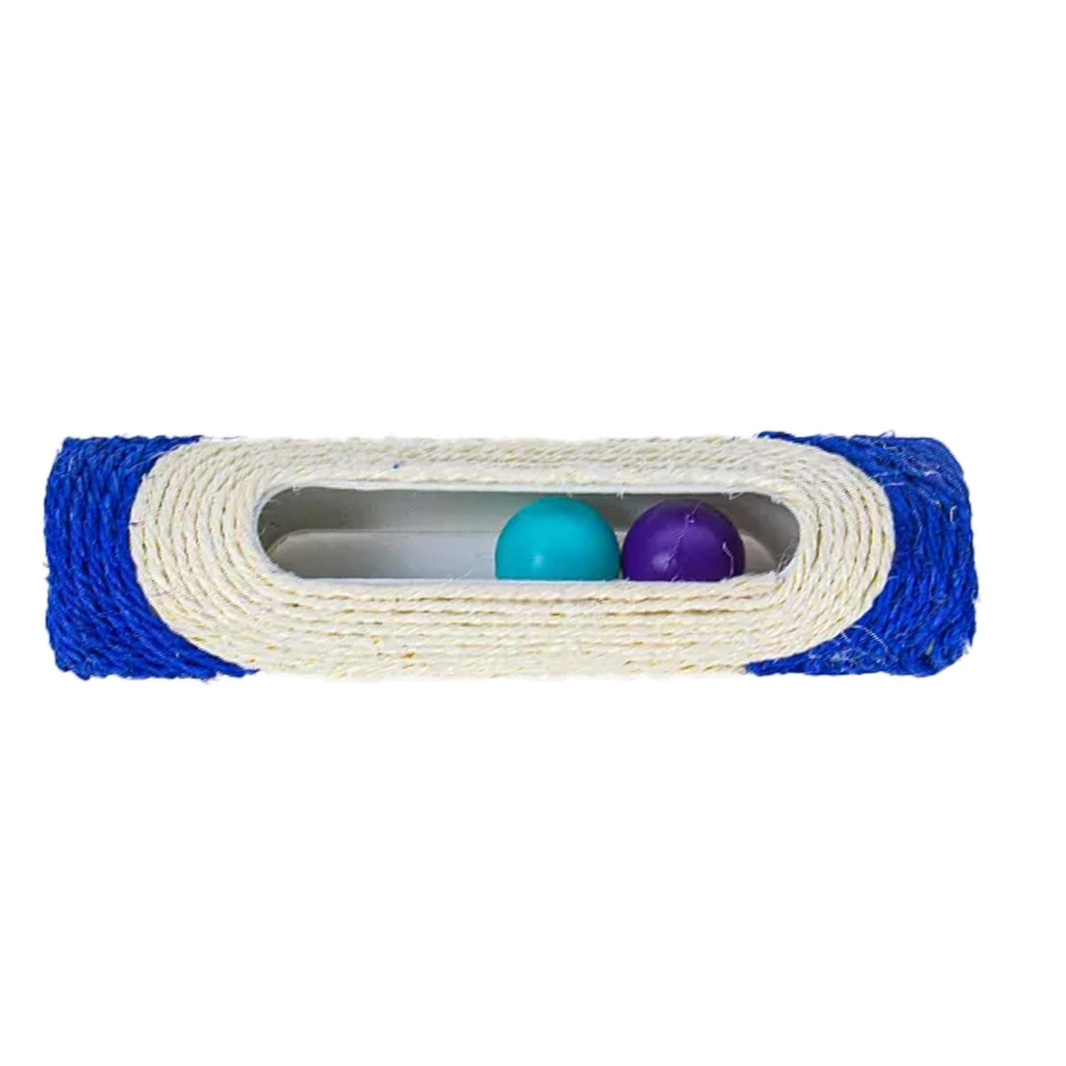 Emily Pets Cat Toy, Kitten Kitty Toy Rolling Sisal Scratching Post Trapped Ball Training Toy (Color May Vary)