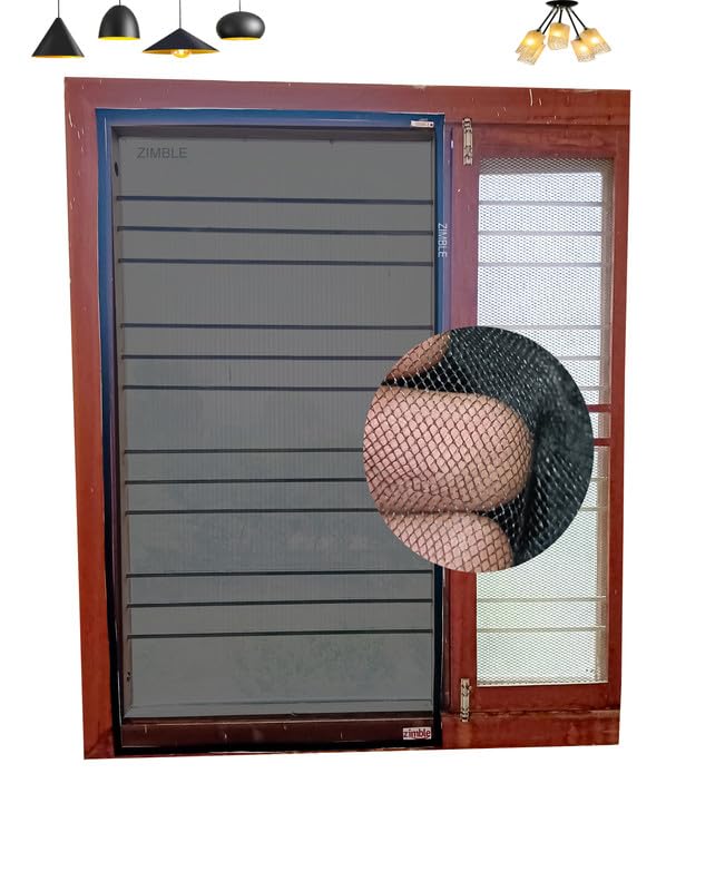 (30x36 inch)-2.5x3 Ft (Pack 1), Colour Black, Pre-Stitched, Windows Mosquito Net, Insect Net Adhesive with Hook and Loop for Window Frame,Wooden Frame| Highly Durable and Safe