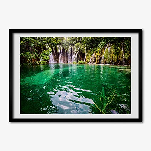 Cadre MDF photo affiche 70x50 cm pour habiller un mur vide avec un paysage de lac
