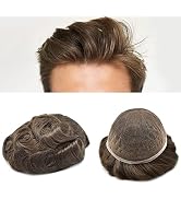 LYRICAL HAIR Hair Piece For Men Full French Lace Mens Toupee Human Hair Replacement Systems Bleac...