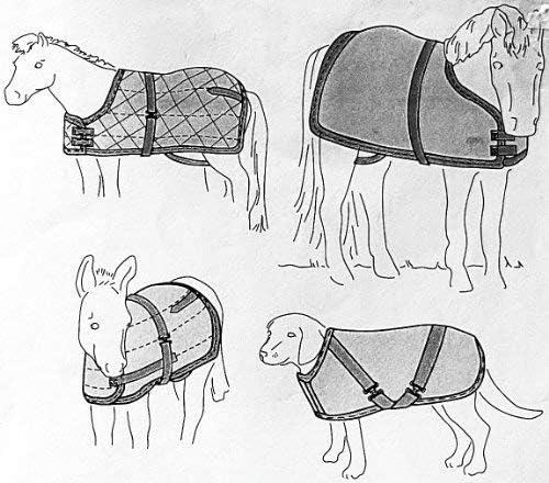 Field's Fabrics Suitability 7606 Blanket/Sheet Pattern for Miniature Horses Foal Pony Dog Equestrian - Sold by The Pattern