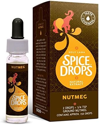 Holy Lama Spice Drops Nutmeg Extract - Natural Cooking Ingredient. Savoury, Sauces, Sweet, Dessert, Cake or Drinks Recipes 1 x 5ml Bottle