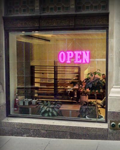Image of Open Sign for Business, 30 inchx10 inch Jumbo Open Sign with Timer and Remote Control, Dynamic Light Modes Led Signs for Storefront Window Bar Salon Cafes Retail Shops Pink