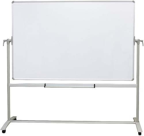 VIZ-PRO Pizarra blanca de oficina no magnética de doble caracaballete móvil, 48 x 36 pulgadas, soporte de acero disponible en Yaxa Mexico