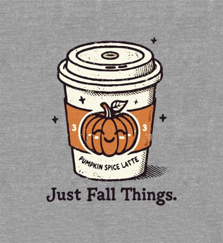 Just Fall Things Pumpkin Spice Latte Youth Heather Gray Jogger Pants-Medium
