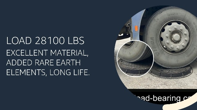 DuuMuut 24” Cast Iron Manhole Cover and Frame, Black Septic Tank