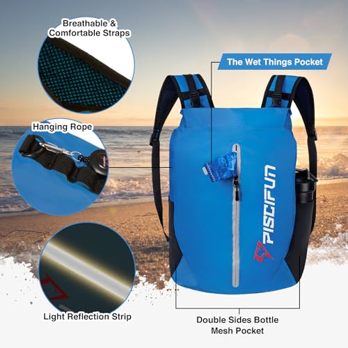 Piscifun Floating Dry Backpack with Pouch