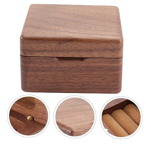 Boîte à bijoux bois de rangement sur coiffeuse, organiseur pour bagues