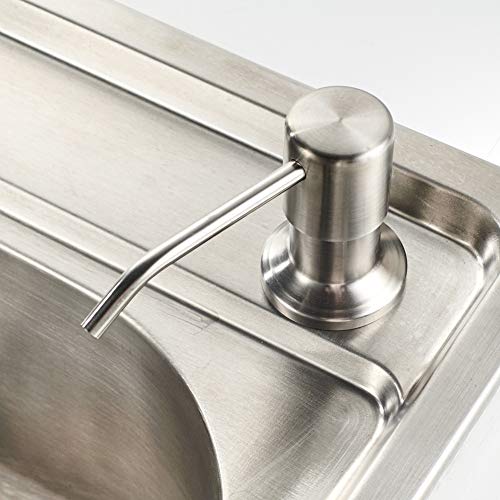 Ibergrif M34027 Kitchen Sink Soap Dispenser, Built in 500ml Liquid, Replacement Sink Dispenser Pump, for Bathroom and Dish Lotion Sink, 360° Rotation Nozzle, Stainless Steel, Silver - Cosy Home Interiors Ibergrif M34027 Kitchen Sink Soap Dispenser, Built in 500ml Liquid, Replacement Sink Dispenser Pump, for Bathroom and Dish Lotion Sink, 360° Rotation Nozzle, Stainless Steel, Silver - Image 10