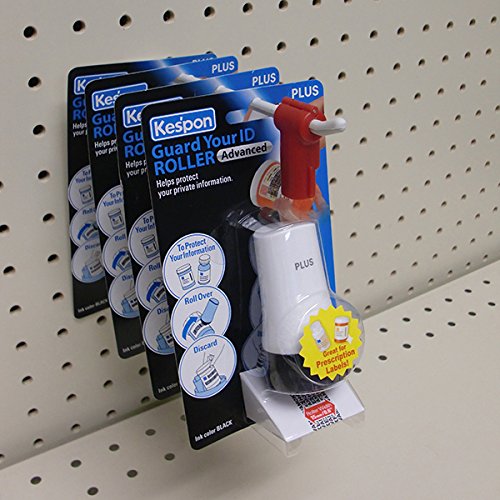6mm Plastic Retail Shop Security Display Hook Anti- Theft, Anti Sweep Stop Lock for Pegboard or Slat-Wall Unlock Key is not Included (50 Stop Lock, Black)