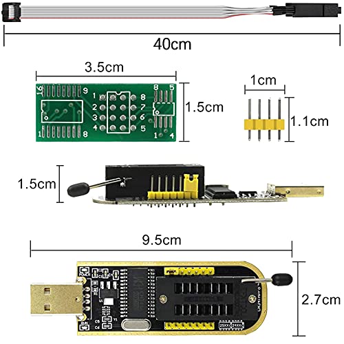 Image of SOIC8 SOP8 Flash Chip IC CH341A USB Programmer Flash BIOS Chip USB Programmer Module SB Programmer+SOP8 Clip+Adapter