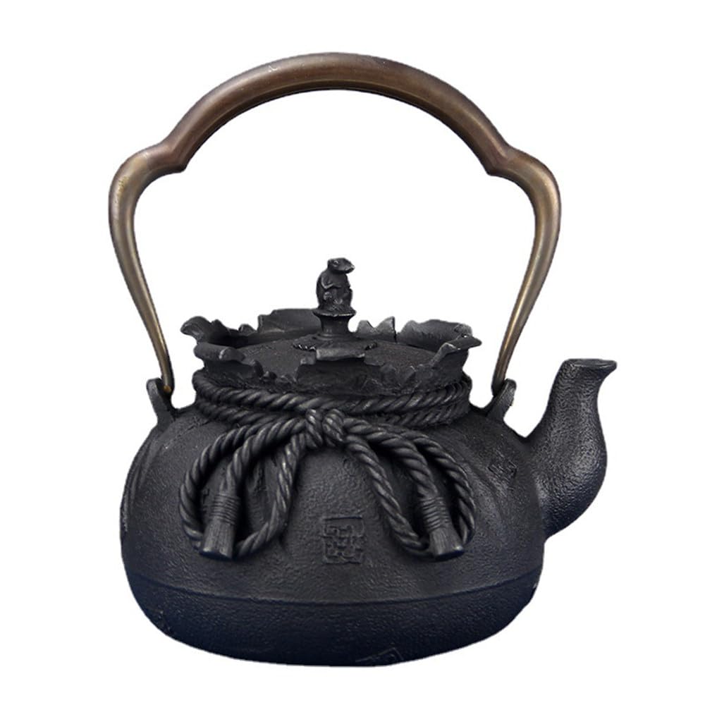 Sariny Tetsubin Nambu Style Ironware, Handmade, Cast Iron Kettle, Compatible with Ih Direct Fire, Iron Bottle, Kettle, Stylish, Iron Supplement, Teapot, Ironware, Traditional Crafts (47.2 fl oz (1,200