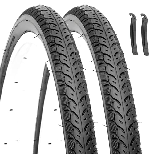 Hycline 2-Pack Road Bike Tires: 700x35C (37-622) Folding Replacement...