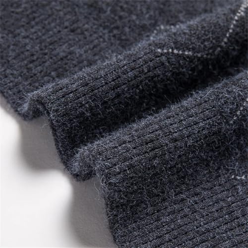 Men Wool Knit Sleeveless Sweater Thick Winter Basic V Neck Print Retro Vest2