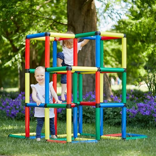 Quadro Kletterpyramide – modulares Klettergerüst für Kinder, 237 Teile, ab 12 Monaten, Indoor/Outdoor, UV-stabil, Made in Germany