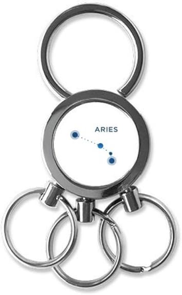 Aries Constellation Sign Zodiac Stainless Steel Metal Key Chain Ring Car Keychain Keyring Clip Gift