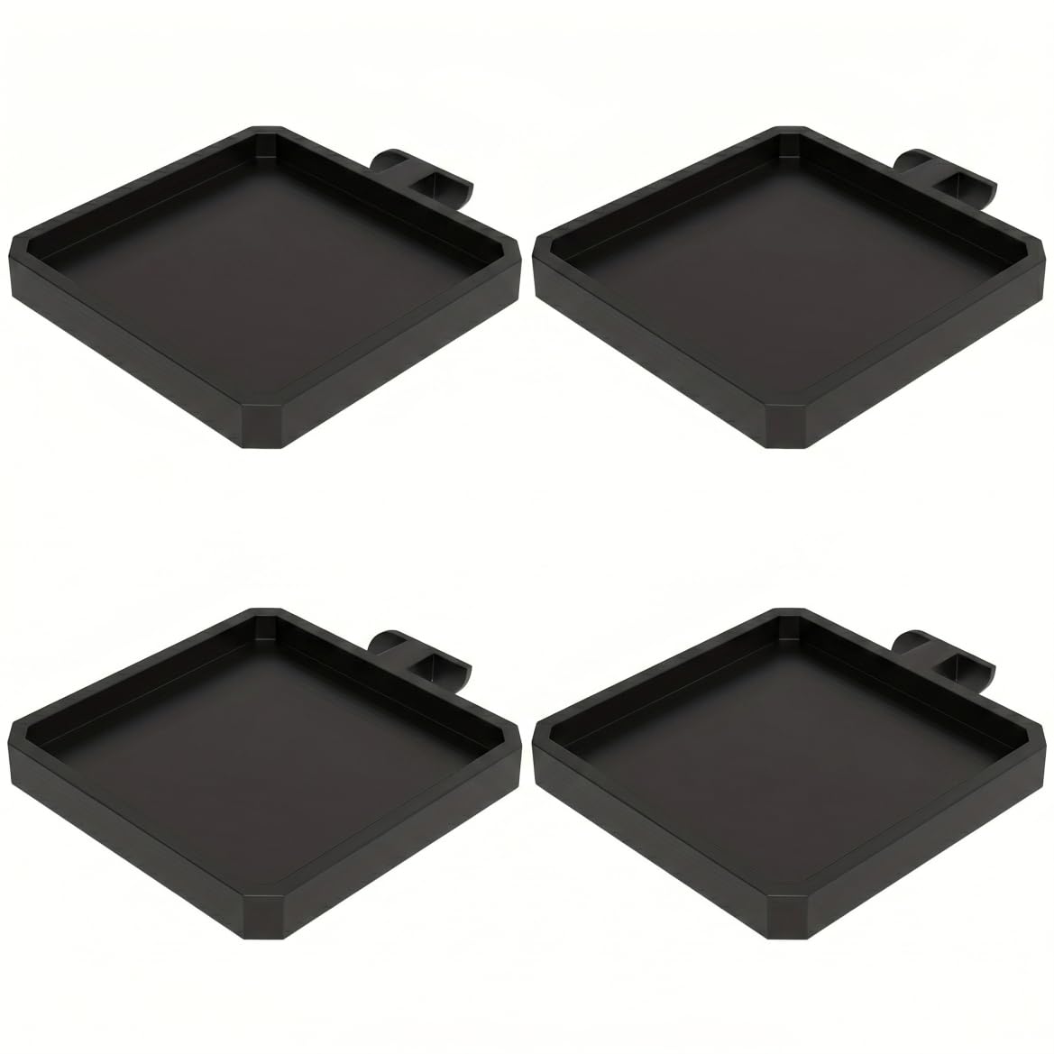Étagère murale pour plantes lot de 4 supports flottants noirs en plastique robuste