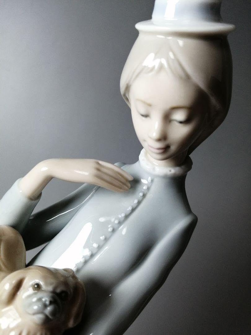 LLADRO リヤドロ 人形 フィギュリン 子犬を抱く貴婦人 # 4893 t0414-03 