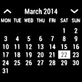 klares und modernes Design Monatskalender Widget